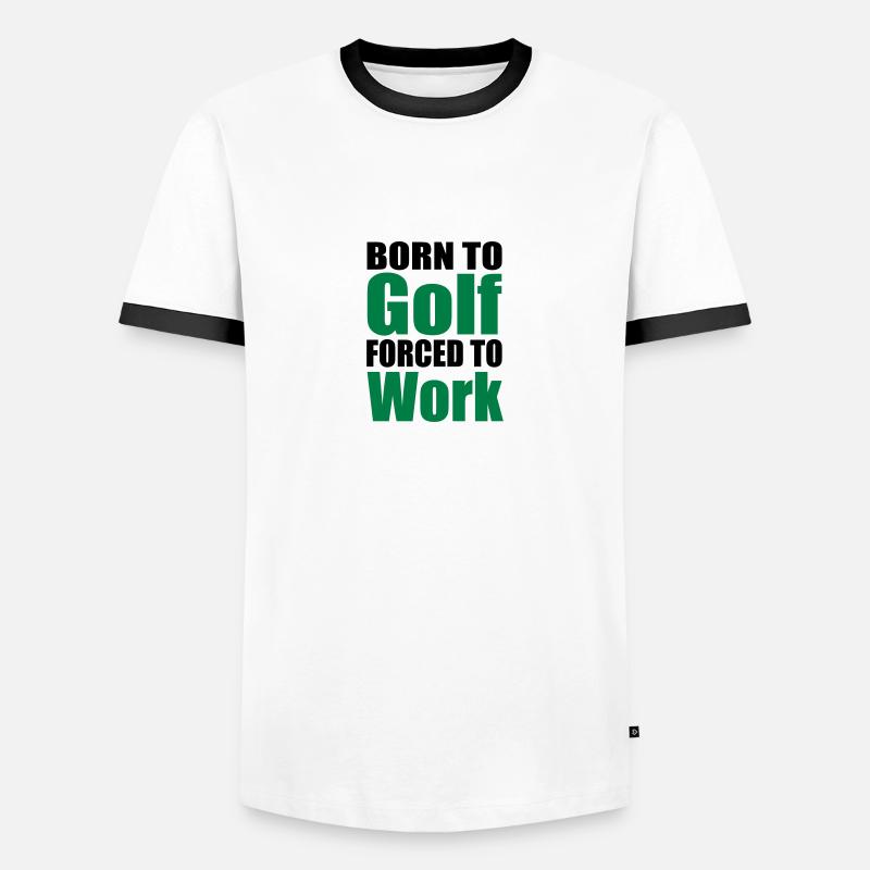 Golf - Männer Kontrast-T-Shirt - Weiß/Schwarz