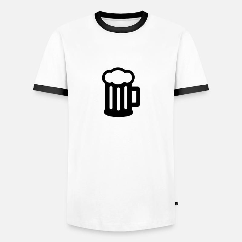Beer - Men's Ringer Shirt - white/black