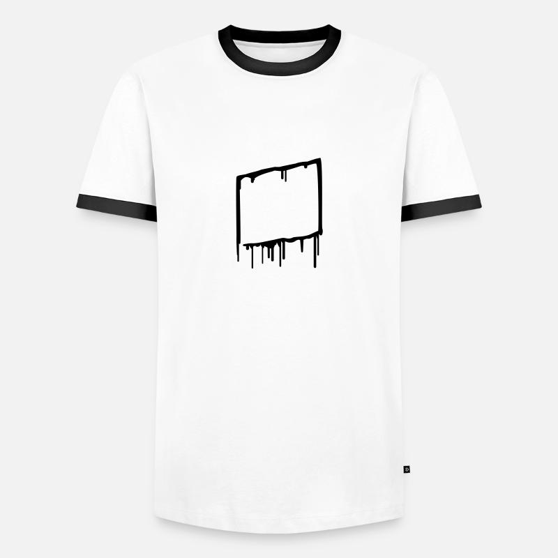 graffiti_frame - Männer Kontrast-T-Shirt - Weiß/Schwarz