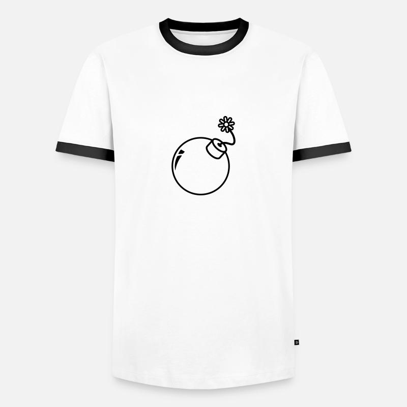 Exlosive Bomb - Men's Ringer Shirt - white/black