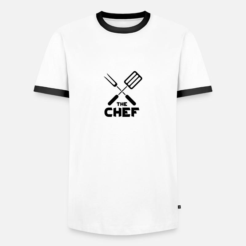 The Chef - Men's Ringer Shirt - white/black