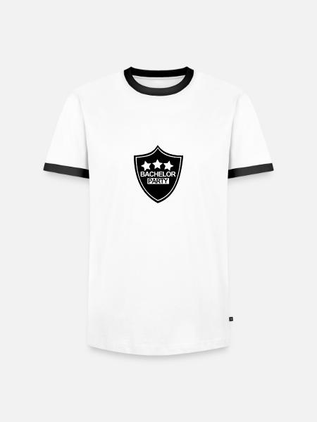 Junggesellenabschied,Junggeselle,Bachelor,Party, - Männer Kontrast-T-Shirt - Weiß/Schwarz