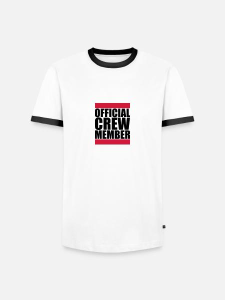 Official Crew Member Logo - Men's Ringer Shirt - white/black