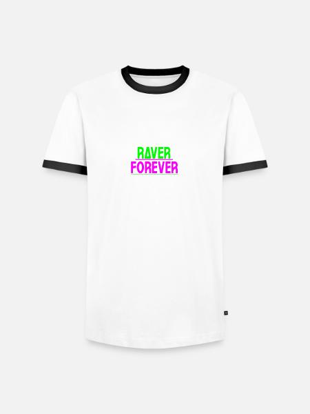 Raver forever - Men's Ringer Shirt - white/black
