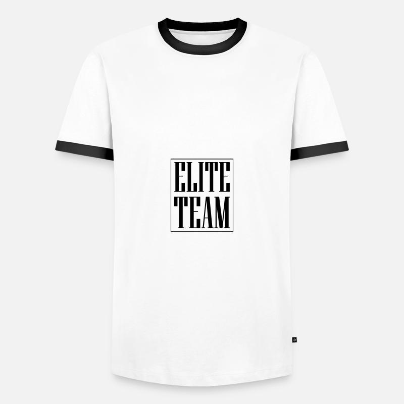 Elite Team - Men's Ringer Shirt - white/black