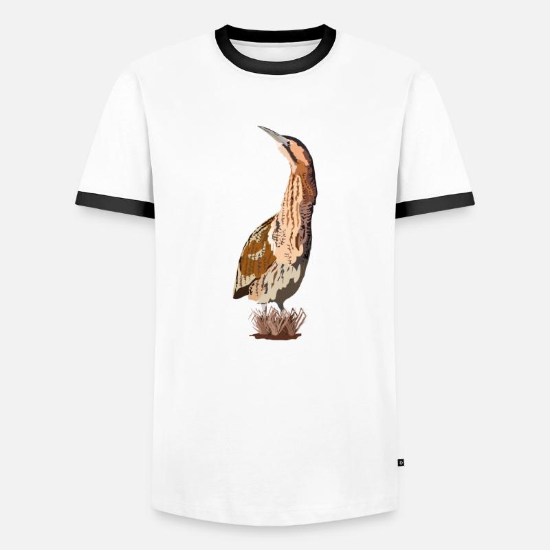 Rohrdommel - Männer Kontrast-T-Shirt - Weiß/Schwarz