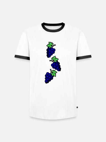 Grapes Symbol Grapes - Men's Ringer Shirt - white/black