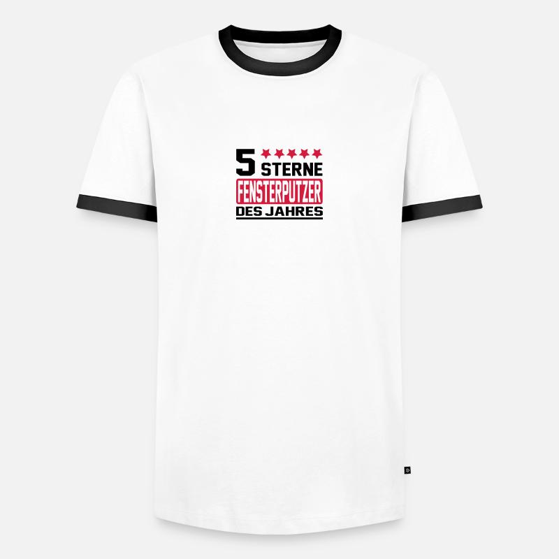 fensterputzer - Männer Kontrast-T-Shirt - Weiß/Schwarz