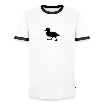Duck, chick 3 (super cheap!) - T-shirt contrasté Homme - blanc/noir - Devant - AI Model Female 172 light (172cm) & AI Model Male 178 dark (178cm)