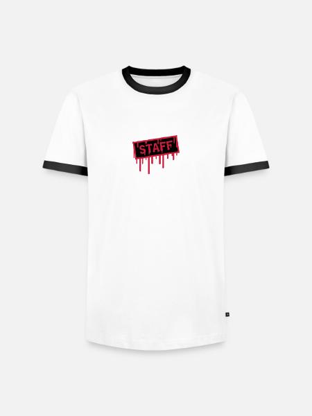Staff Stamp - Männer Kontrast-T-Shirt - Weiß/Schwarz