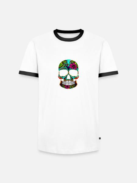 Skill Mexiko - Männer Kontrast-T-Shirt - Weiß/Schwarz