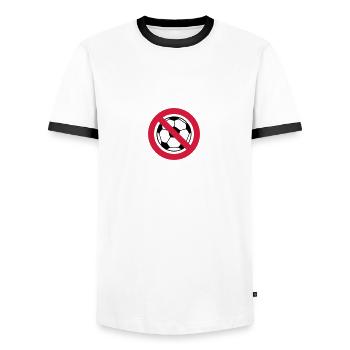 Anti Football - Men's Ringer Shirt - white/black - Front - AI Model Female 172 light (172cm) & AI Model Male 178 dark (178cm)