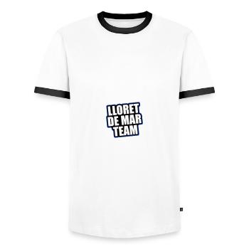 Lloret De Mar Team Reisen Urlaub - Männer Kontrast-T-Shirt - Weiß/Schwarz - Vorne - AI Model Female 172 light (172cm) & AI Model Male 178 dark (178cm)
