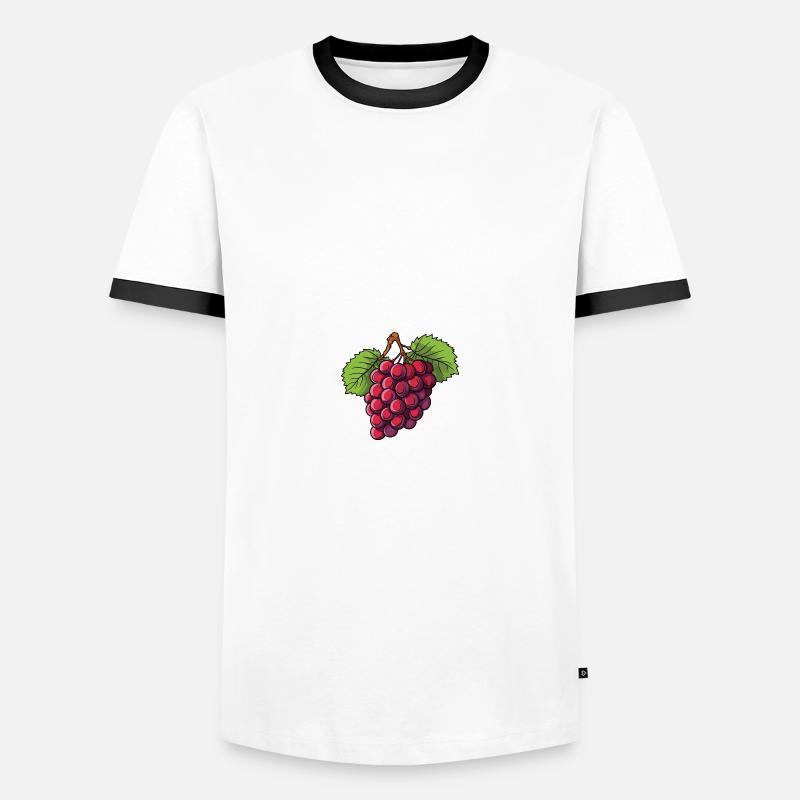 Grapes Fruit - Men's Ringer Shirt - white/black