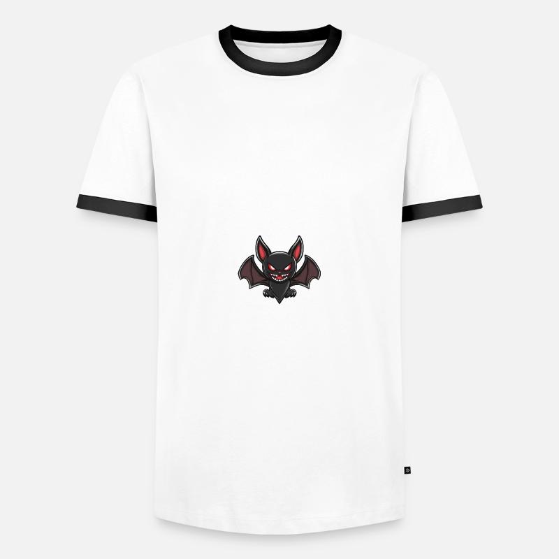 Fledermaus Halloween Blutsauger Comic - Männer Kontrast-T-Shirt - Weiß/Schwarz