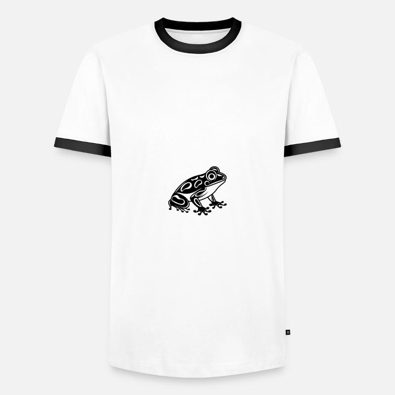 Frosch Kröte - Männer Kontrast-T-Shirt - Weiß/Schwarz