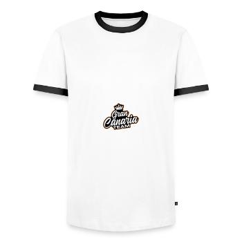 Gran Canaria Team - Männer Kontrast-T-Shirt - Weiß/Schwarz - Vorne - AI Model Female 172 light (172cm) & AI Model Male 178 dark (178cm)