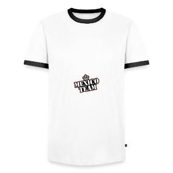 Mexico Team - Men's Ringer Shirt - white/black - Front - AI Model Female 172 light (172cm) & AI Model Male 178 dark (178cm)
