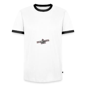 Formentera Team - Men's Ringer Shirt - white/black - Front - AI Model Female 172 light (172cm) & AI Model Male 178 dark (178cm)