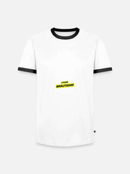 Équipe Marié Mariage Mariage - T-shirt contrasté Homme - blanc/noir