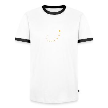 flowers_design - Men's Ringer Shirt - white/black - Front - AI Model Female 172 light (172cm) & AI Model Male 178 dark (178cm)