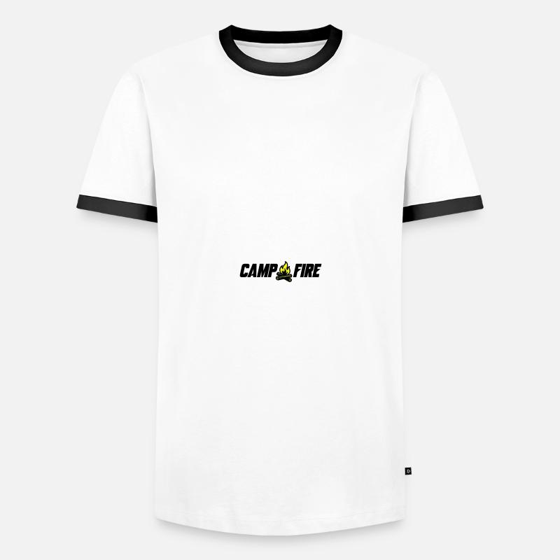 Campfire - Men's Ringer Shirt - white/black