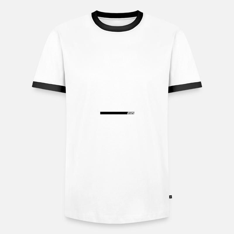 2025 Line - Men's Ringer Shirt - white/black