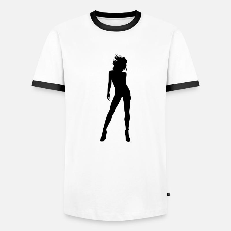 tänzerin - Männer Kontrast-T-Shirt - Weiß/Schwarz
