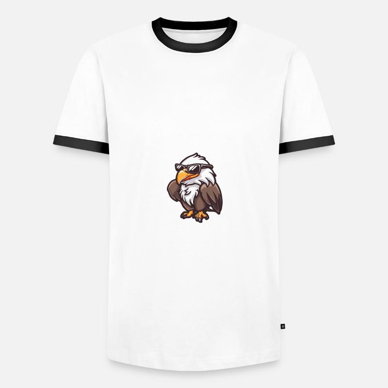 Eagle Cool Comic - Men's Ringer Shirt - white/black