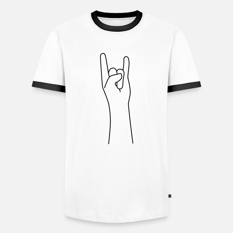 devil 2 - Männer Kontrast-T-Shirt - Weiß/Schwarz