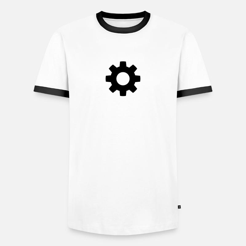 gear - Men's Ringer Shirt - white/black