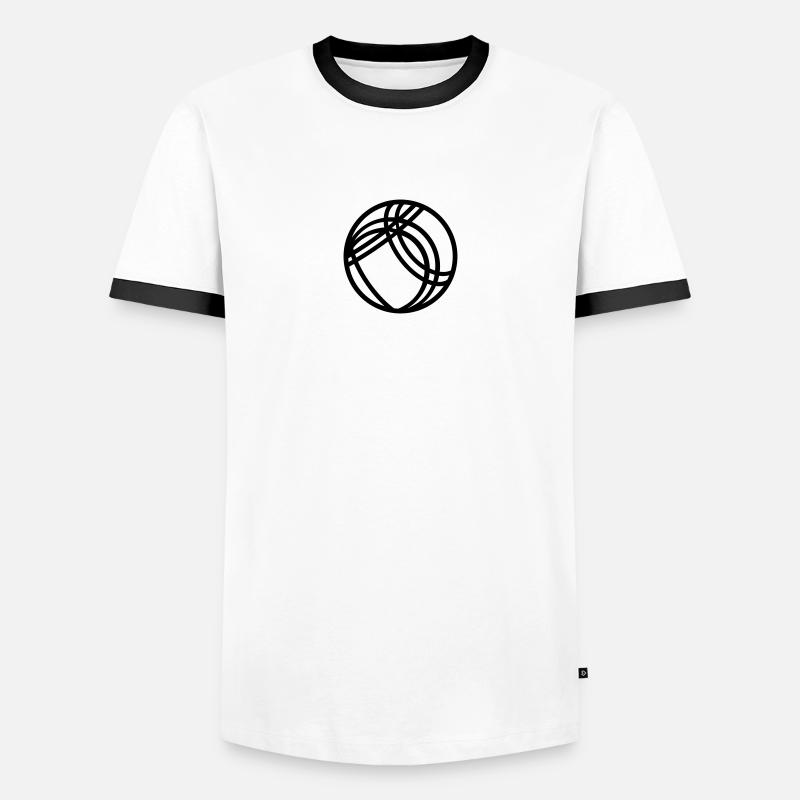 Boule - Men's Ringer Shirt - white/black