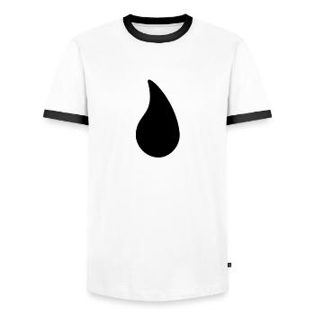 Drops - Men's Ringer Shirt - white/black - Front - AI Model Female 172 light (172cm) & AI Model Male 178 dark (178cm)
