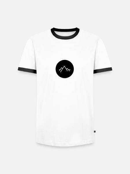 Berge Wandern Mountain - Männer Kontrast-T-Shirt - Weiß/Schwarz
