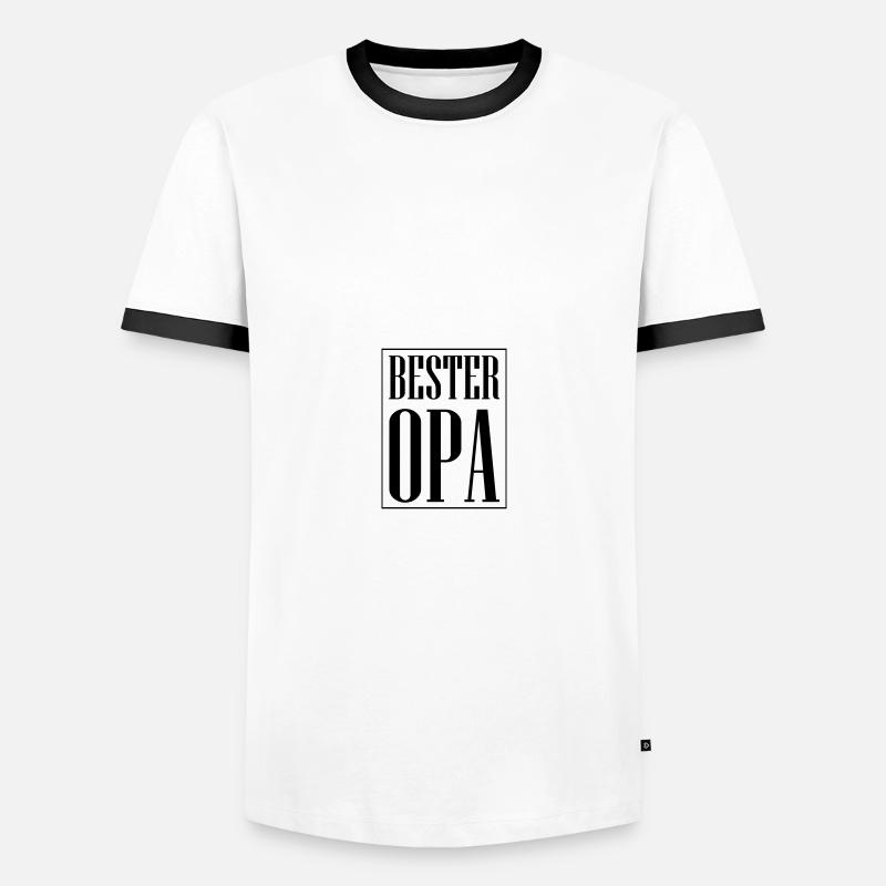 Bester Opa Spruch - Männer Kontrast-T-Shirt - Weiß/Schwarz