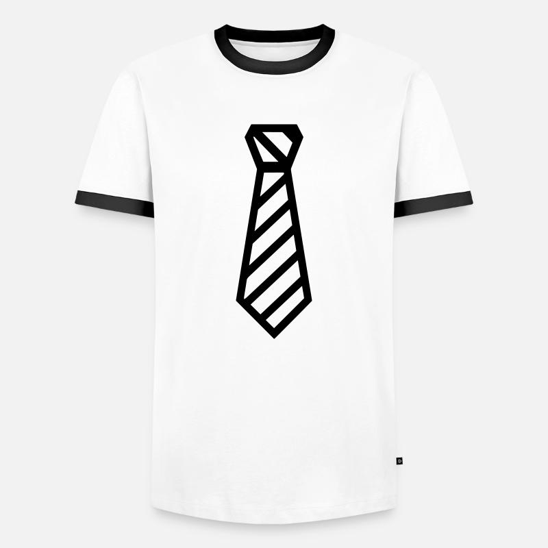 Binden - Männer Kontrast-T-Shirt - Weiß/Schwarz