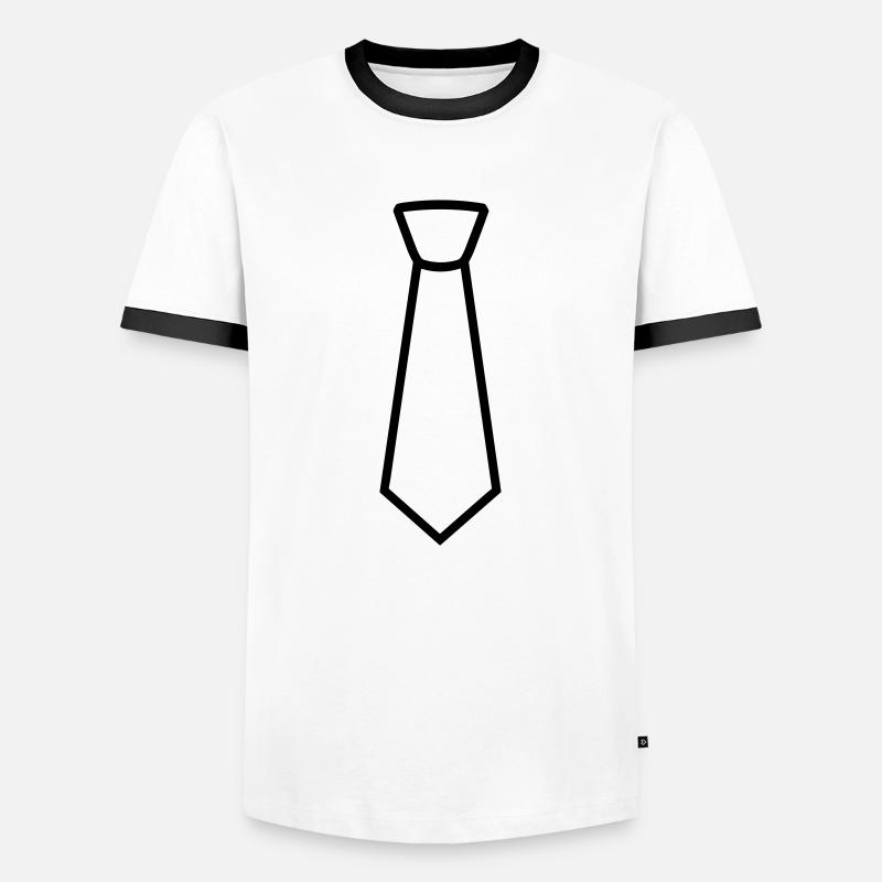 Binden - Männer Kontrast-T-Shirt - Weiß/Schwarz