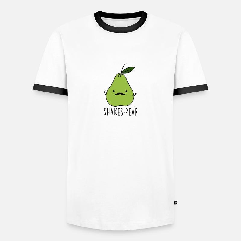 Shakespear - Männer Kontrast-T-Shirt - Weiß/Schwarz