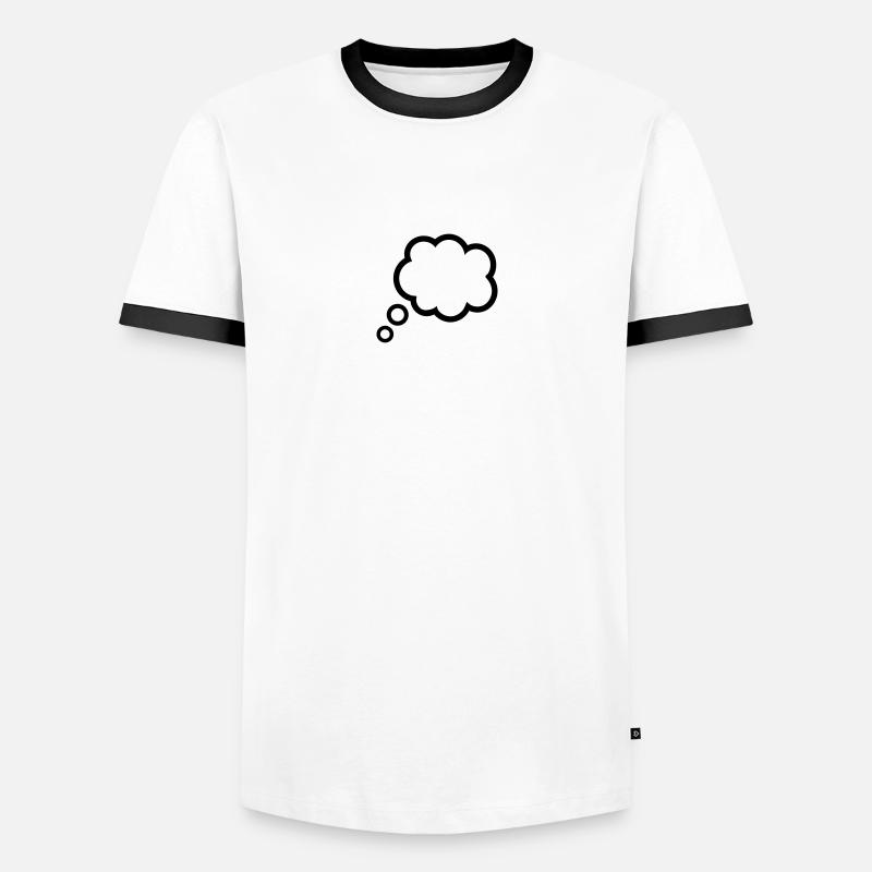 Speech bubble - Men's Ringer Shirt - white/black