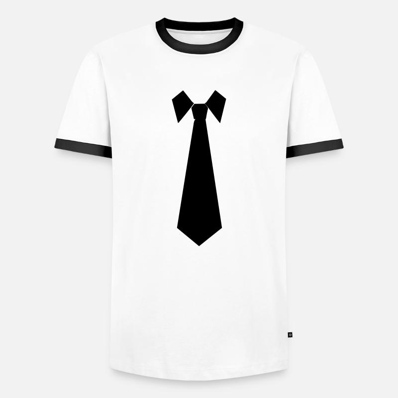 Binden - Männer Kontrast-T-Shirt - Weiß/Schwarz