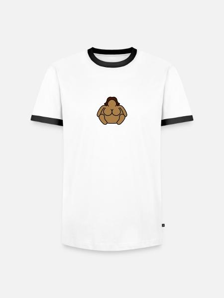 Fat Woman - Men's Ringer Shirt - white/black
