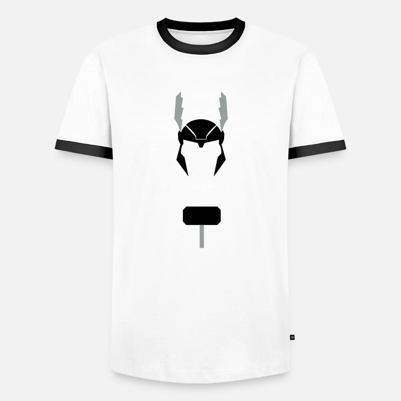 Thor - Männer Kontrast-T-Shirt - Weiß/Schwarz