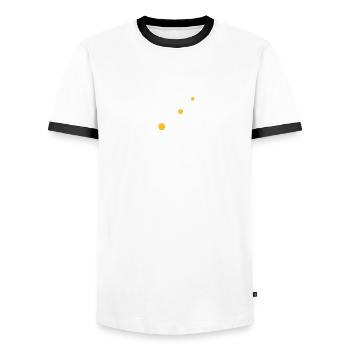 3_flowers - Men's Ringer Shirt - white/black - Front - AI Model Female 172 light (172cm) & AI Model Male 178 dark (178cm)