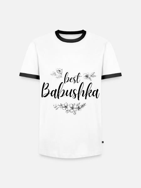 Best Babushka. Babushka gift - Men's Ringer Shirt - white/black