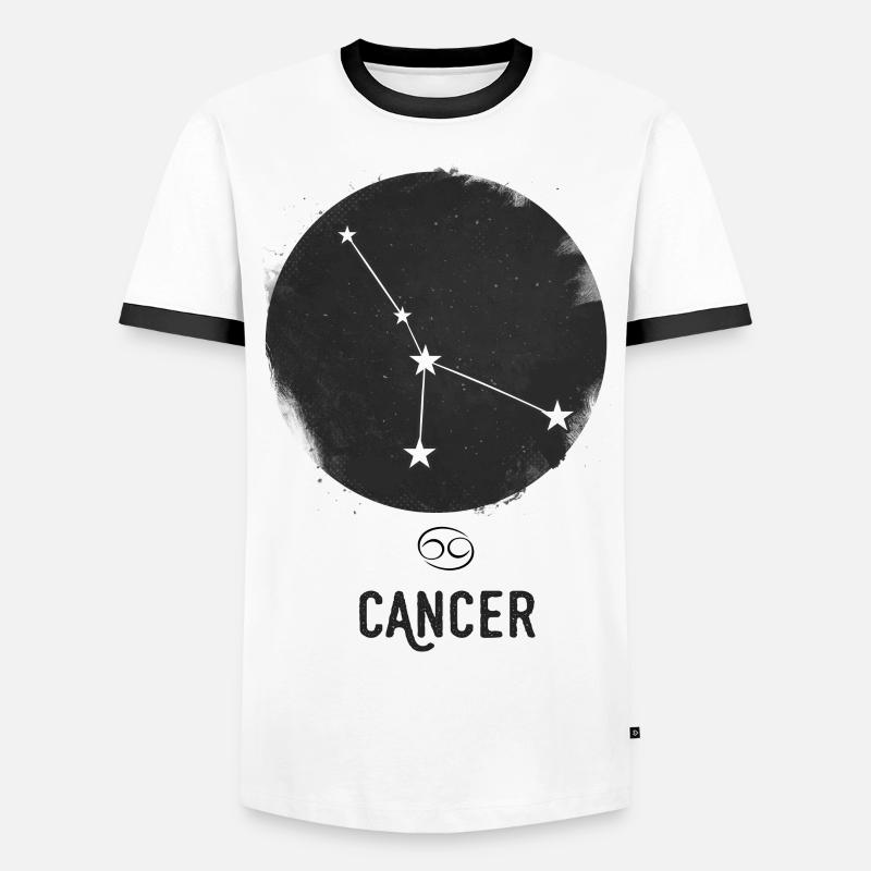 Krebs-Sternzeichen - Männer Kontrast-T-Shirt - Weiß/Schwarz