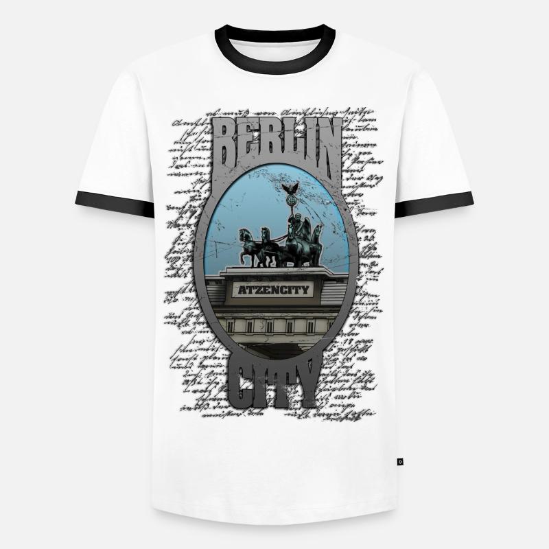 berlin - Men's Ringer Shirt - white/black
