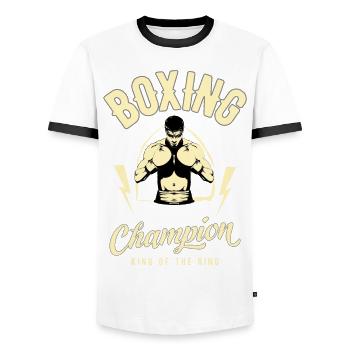 Boxing Champion Box-Sport Kampfsport Geschenk - Männer Kontrast-T-Shirt - Weiß/Schwarz - Vorne - AI Model Female 172 light (172cm) & AI Model Male 178 dark (178cm)