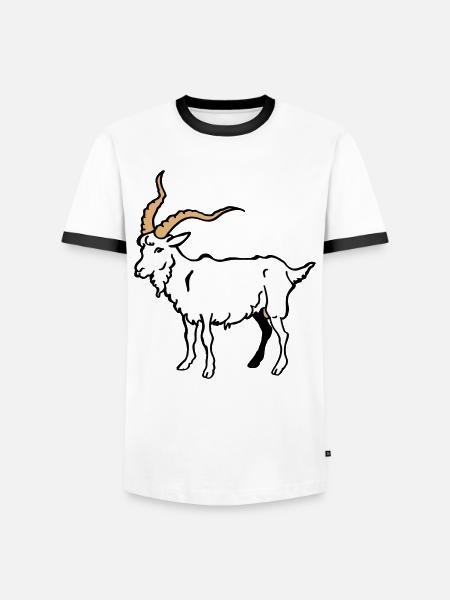 Billy-goat - Men's Ringer Shirt - white/black