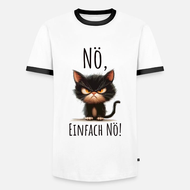 Nope statement just no - Men's Ringer Shirt - white/black