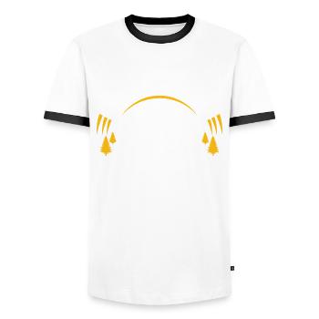 J'peux pas j'ai caravane - T-shirt contrasté Homme - blanc/noir - Devant - AI Model Female 172 light (172cm) & AI Model Male 178 dark (178cm)